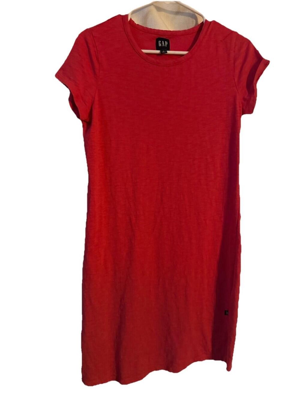 GAP Mauve Pink Short Sleeve Cotton Tee Shirt Dress Small Above The Knee Comfy
